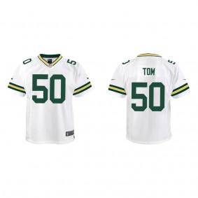 Youth Green Bay Packers Zach Tom White 2022 NFL Draft Game Jersey